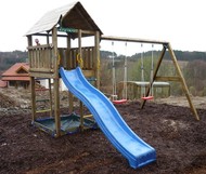 Dětské hřiště Jungle Cabin a Swing Module Xtra