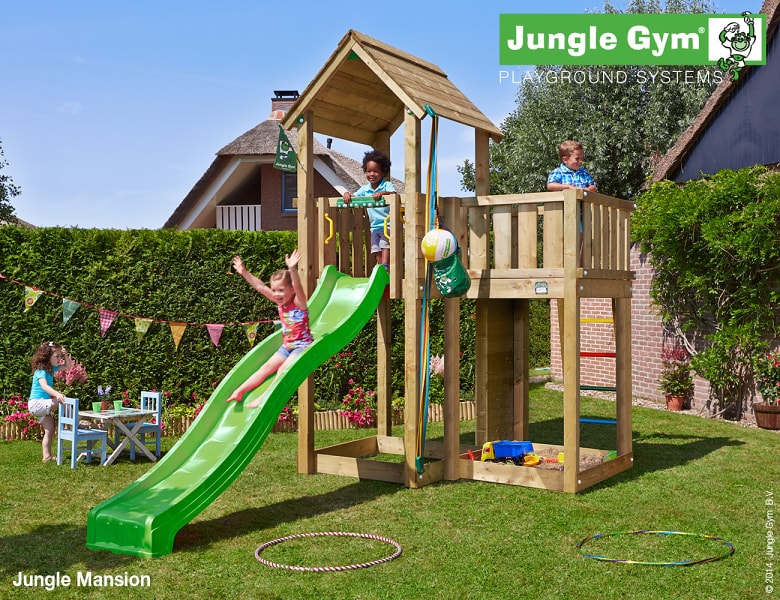 Dětské hřiště Jungle Mansion - kompletní sestava včetně skluzavky